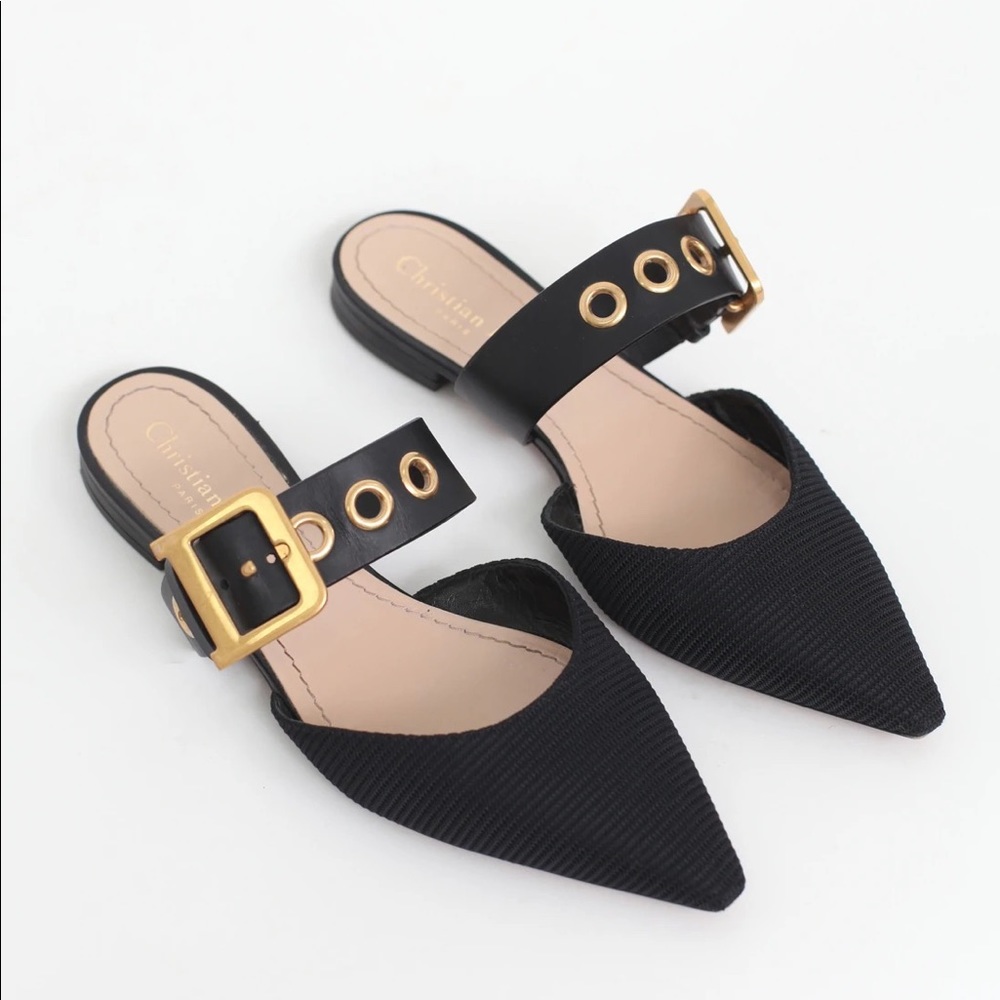 Dior D-Dior Buckle Technical Mules